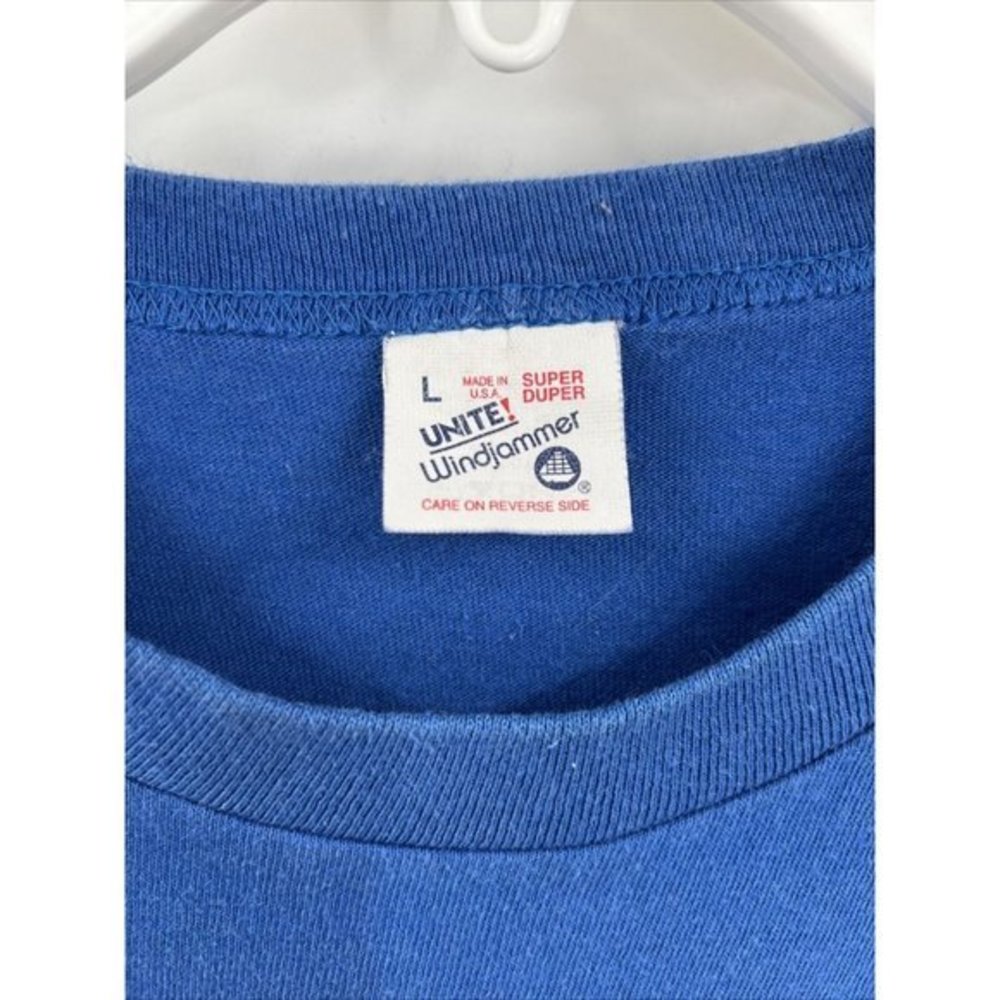 Vtg Local 2 Hospitality Workers Mens L Navy Union Brotherhood T Shirt USA EUC - Picture 3 of 7